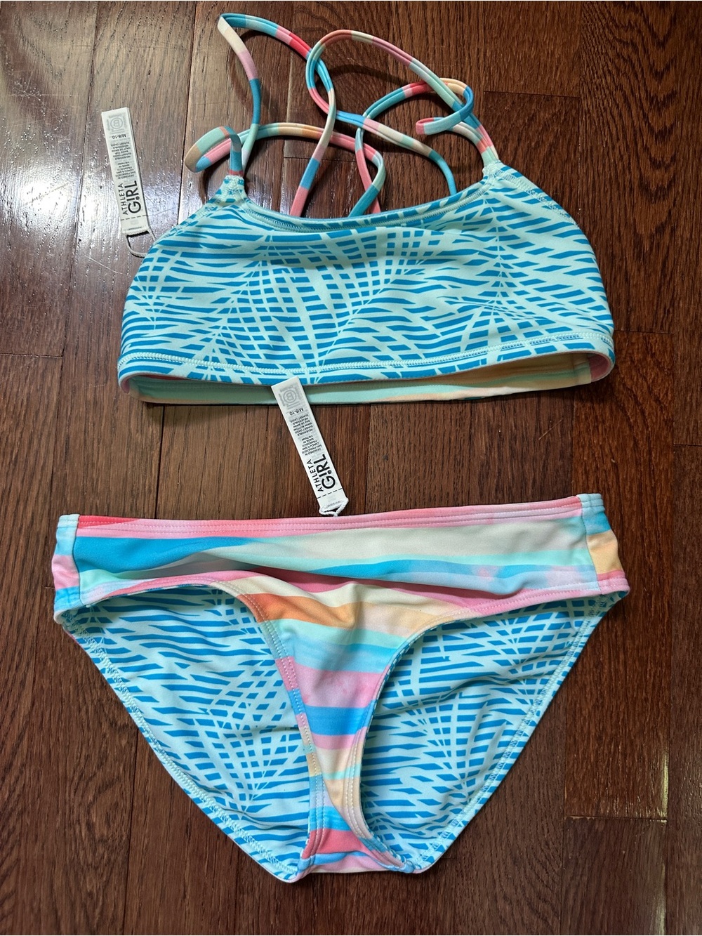 Athleta Girl Multicolor Striped Reversible Bikini Bottoms